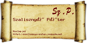 Szalisznyó Péter névjegykártya